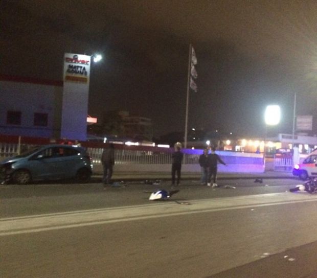 scontro-frontale-auto-moto-in-viale-monastir-grave-un-motociclista