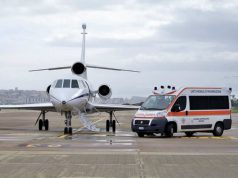 Bimbo portato d’ urgenza in ospedale da Falcon Aeronautica
