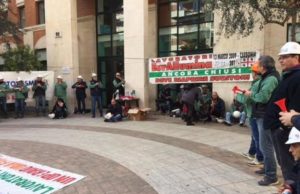 Eurallumina, manifestatzione de sos operajos in antis a assessoradu de s’Ambiente