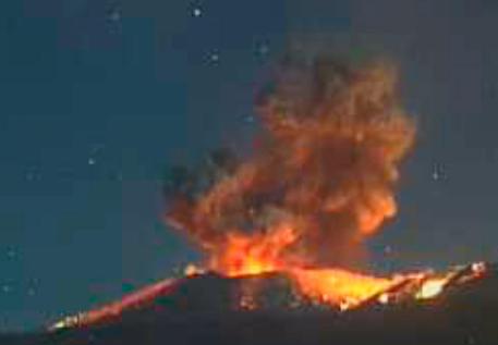 Shinmoedake volcanic eruption