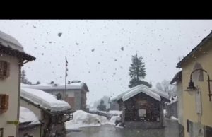 Aprile con la neve nelle Alpi, le immagini di Gressoney