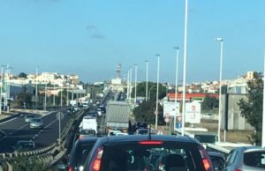 Cagliari, i lavori di manutenzione dell’Asse mediano mandano il traffico in tilt: forti rallentamenti