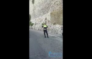 Cagliari, nuovo crollo delle mura tra via Dei Genovesi e via Porcell