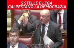 Manovra, Borghi (Pd): “5 Stelle e Lega calpestano democrazia”