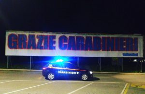 Carabinieri: a Carbonia un ‘grazie’ all’Arma lungo 18 metri