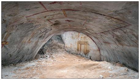 Domus Aurea, vista d'insieme della sala della Sfinge (Foto, parco archeologico del Colosseo)
