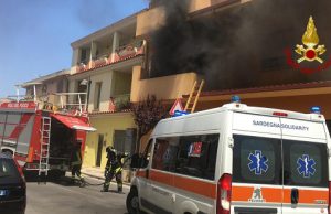 Incendio in un appartamento a Sestu: tragedia sfiorata, un intossicato