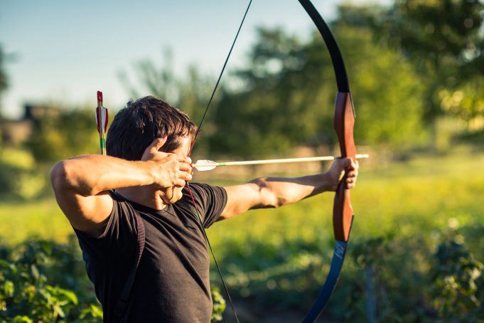 35946254 - young archer training with the bow