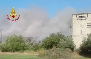 Quartucciu, fiamme a Sant’Isidoro vicino al parco Diverland