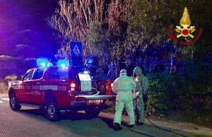 Covid-19, sanificazione a San Priamo dei vigili del fuoco