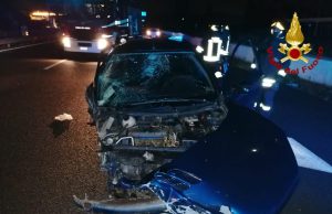 Incidente stradale sulla Ss 130, auto in contromano