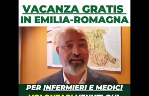 “Vacanza gratuita in Emilia Romagna per medici e infermieri”: Bonaccini ringrazia i sanitari