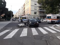 Cagliari, scontro auto-moto: un ferito