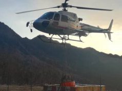 Fiamme a Ussana: intervento dell’elicottero