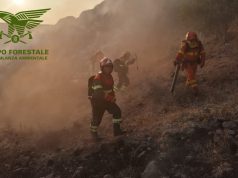 Fiamme a Fonni: intervento dell’elicottero