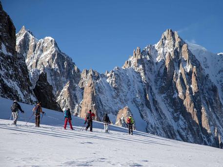 Alpinisti sul Monte Bianco