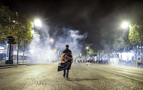 PSG supporters in Paris