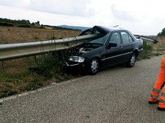 Incidente ad Oristano: auto ‘trafitta’ da guardrail