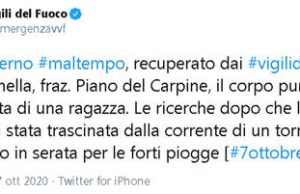 Maltempo: auto travolta da torrente, muore ragazza