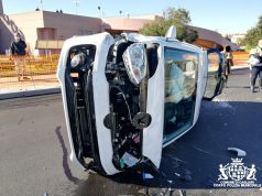 Momenti di paura a Cagliari: perde il controllo del veicolo e si ribalta