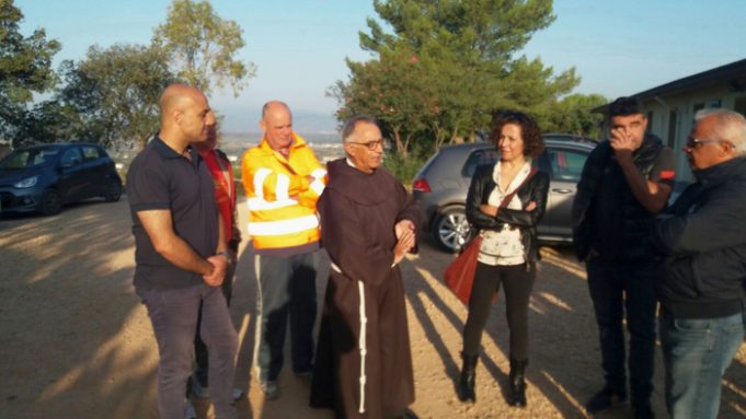 Visita Padre Salvatore Morittu in miniera Olmedo