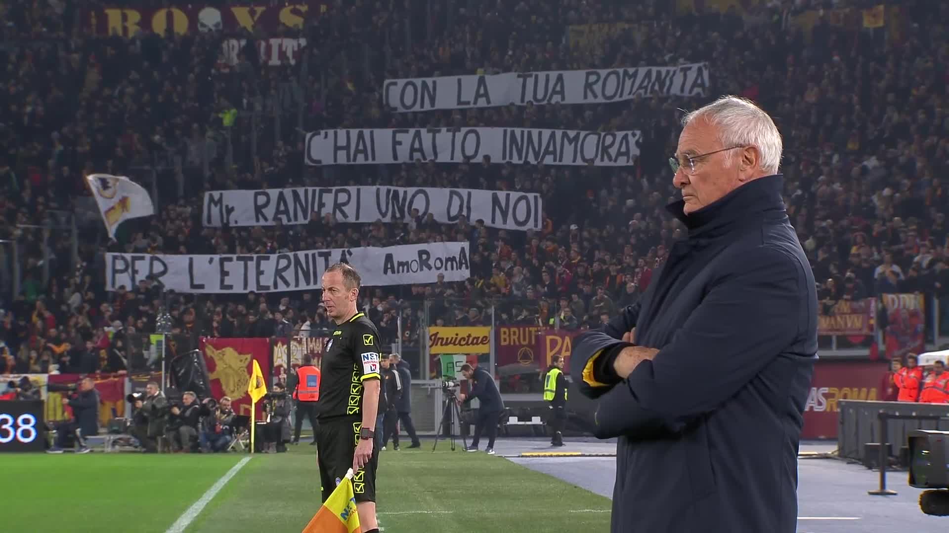 Roma non si scorda di Ranieri: omaggio emozionante all’Olimpico | Sport ...